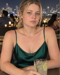 Polina — Russian escort in Colaba at a rooftop bar at night
