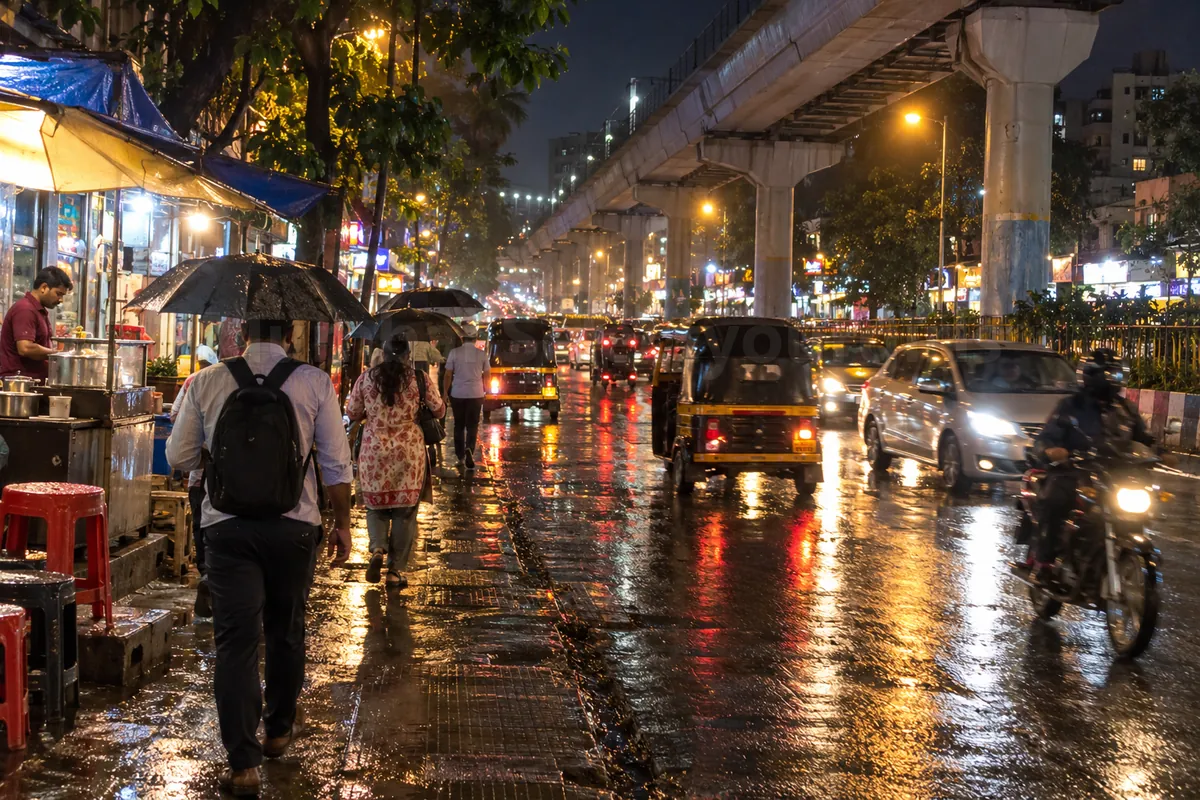 Andheri at night, one of the busiest escort areas in Mumbai